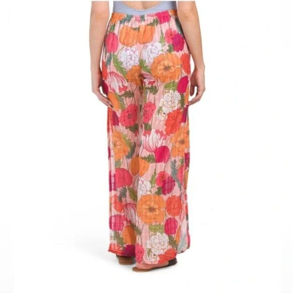 Trina Turk Women's Sunny Bloom Print Swim Slit Cover Up Pants - Picture 2 of 9